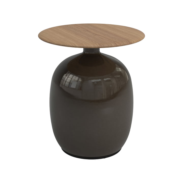 The Blow side table low from Gloster , Ø 42 x H 46,5 cm, coffee