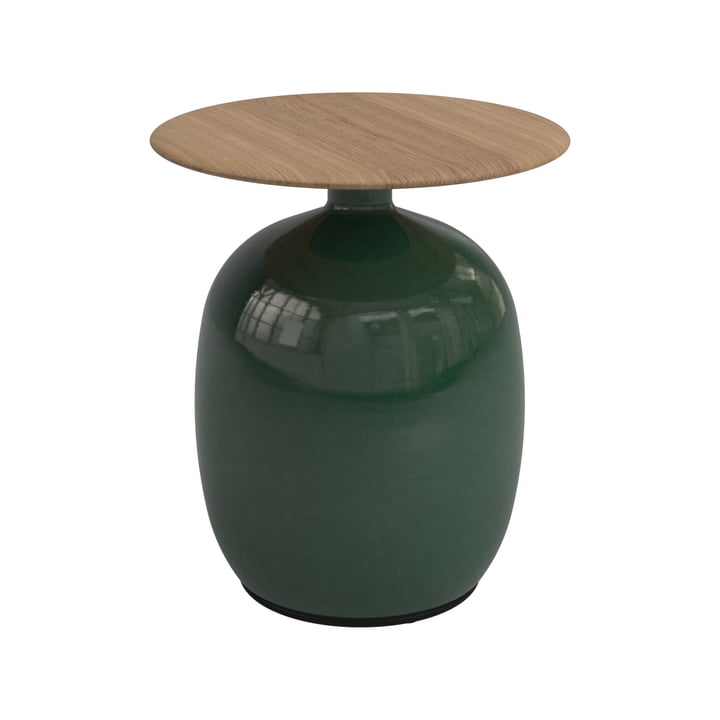 The Blow side table low from Gloster , Ø 42 x H 46,5 cm, emerald green