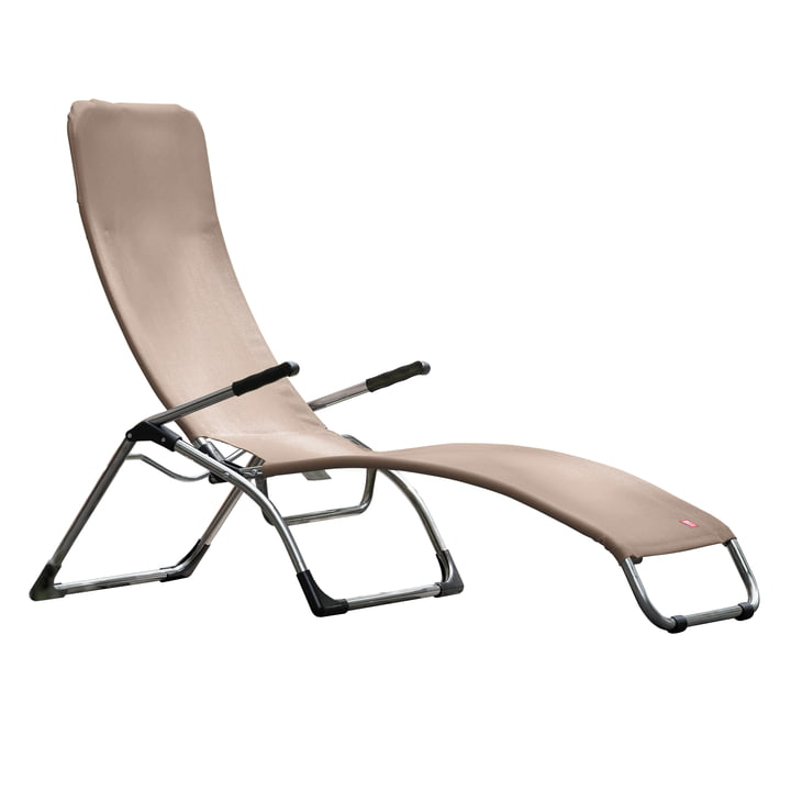 The terrace lounger Samba by Fiam, aluminum / taupe