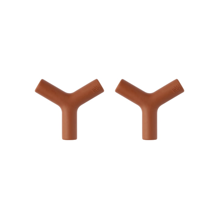The Hang-It wall hooks from Rig-Tig by Stelton , terracotta (set of 2)