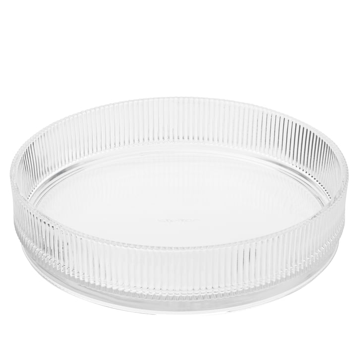 The Pilastro serving bowl from Stelton , large / transparent