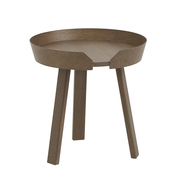 The Around Side table from Muuto , Ø 45 cm, dark brown