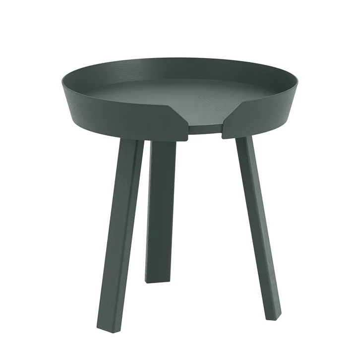 The Around Side table from Muuto , Ø 45 cm, dark green