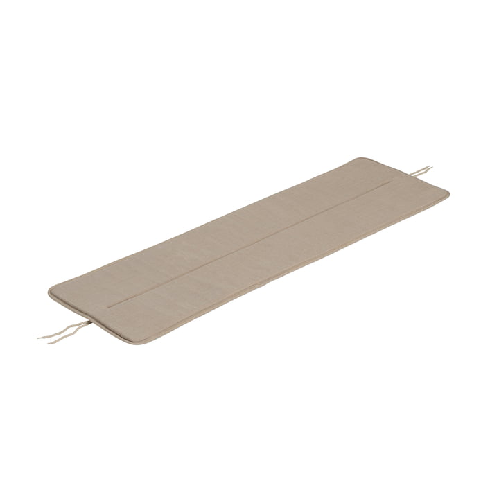 The seat cushion for Linear Steel bench from Muuto , L 110 cm, warm beige