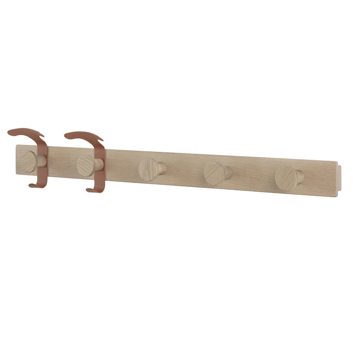 The coat rack from Muuto , oak / brown