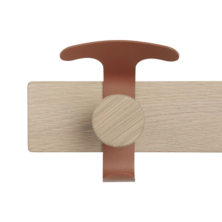 The hooks on the coat rack from Muuto