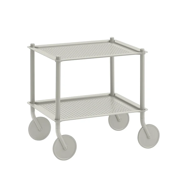 The Flow side trolley from Muuto , 2 shelves, gray
