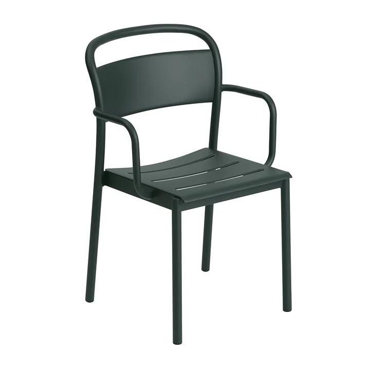 The Linear Steel Armchair from Muuto , dark green