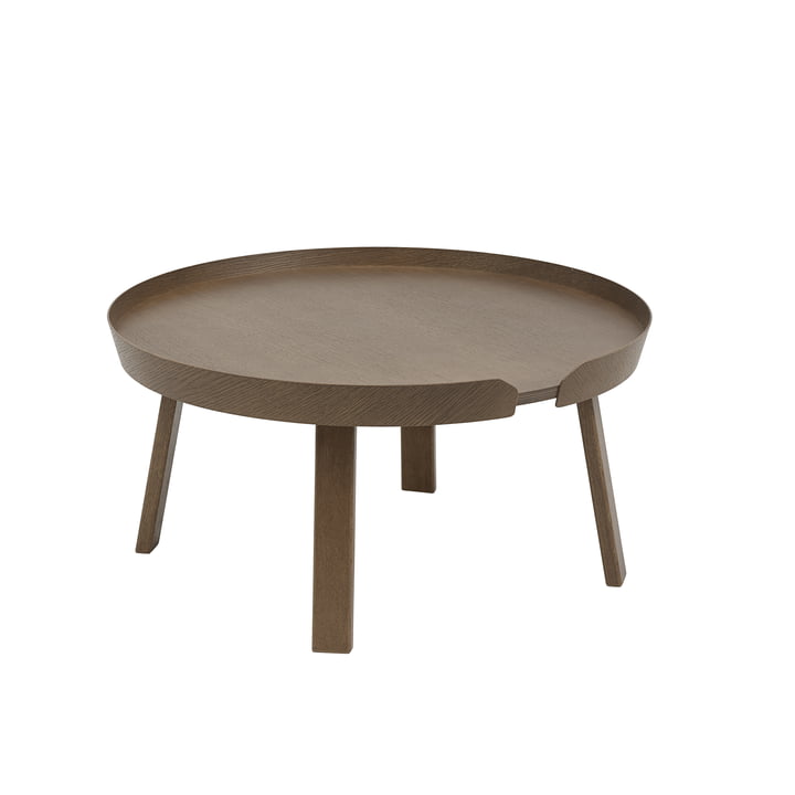 The Around Coffee table from Muuto , Ø 72 cm, dark brown