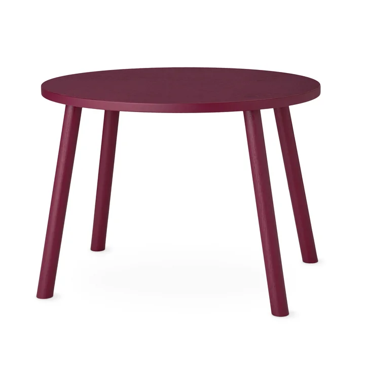 Mouse Children's table oval 64 x 46 cm from Nofred in burgundy