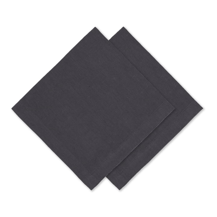 Collection - linen napkin, 45 x 45 cm, set of 2, dark grey
