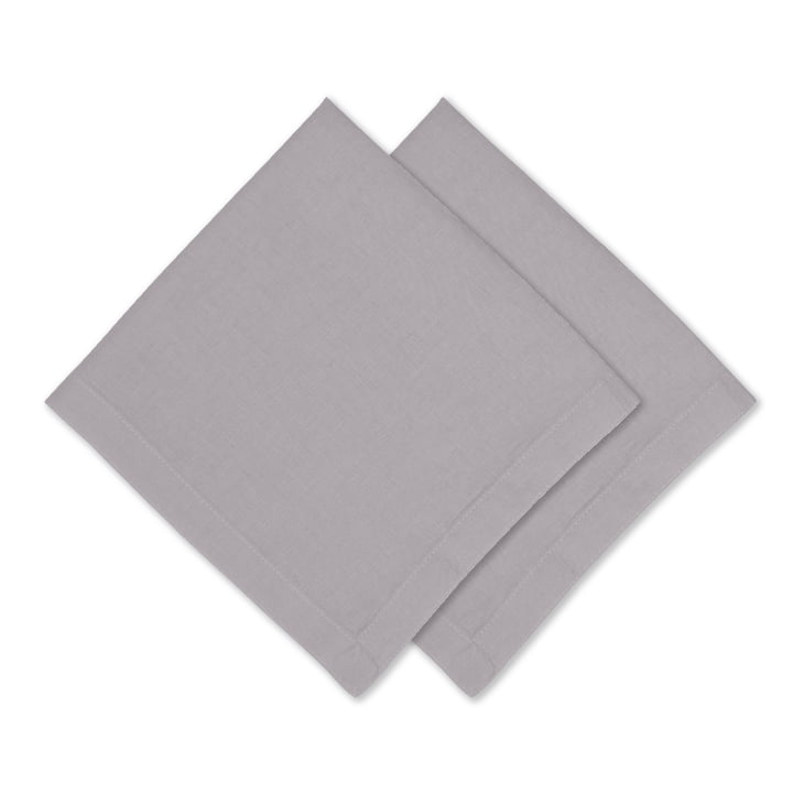 Collection - Linen napkin, 45 x 45 cm, set of 2, light grey