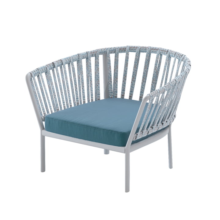 The Ria armchair from Fast, gray / colorful / dark blue