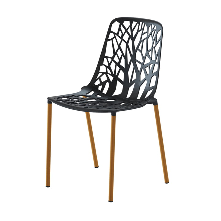 Forest stacking chair wooden frame ( Outdoor ), black from Fast