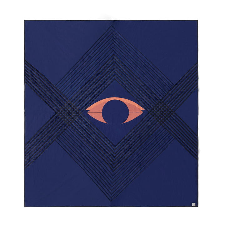 The The Eye AP9 bedspread from & Tradition, 240 x 260 cm, blue midnight