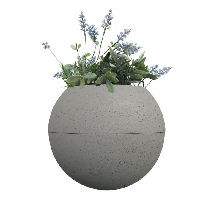 The ballcony bloomball Plant pot from rephorm , concrete grey