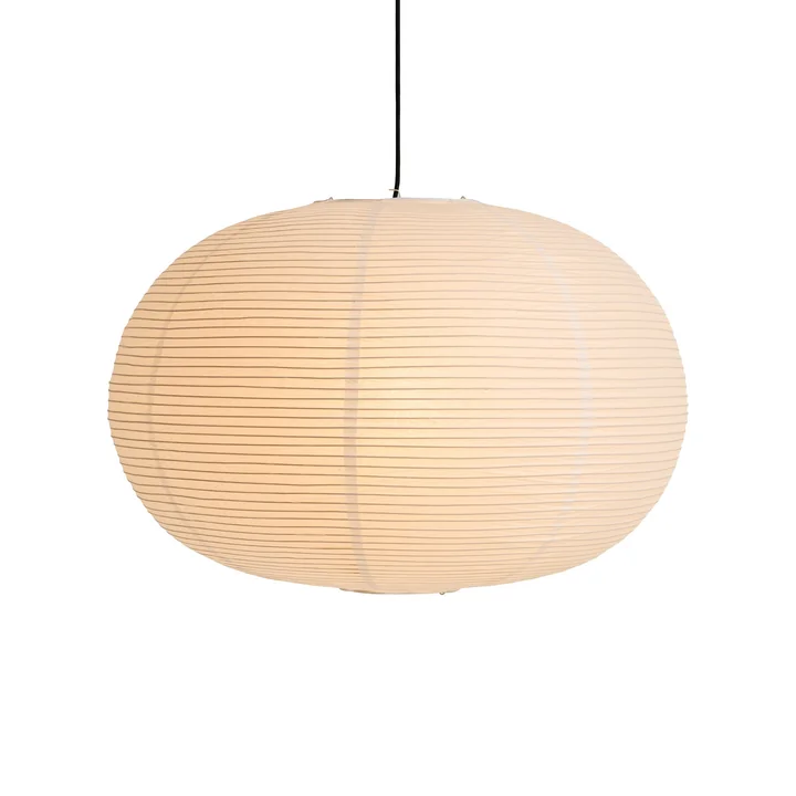 The Rice Paper Shade from HAY , H 48 x Ø 70 cm, ellipse, white
