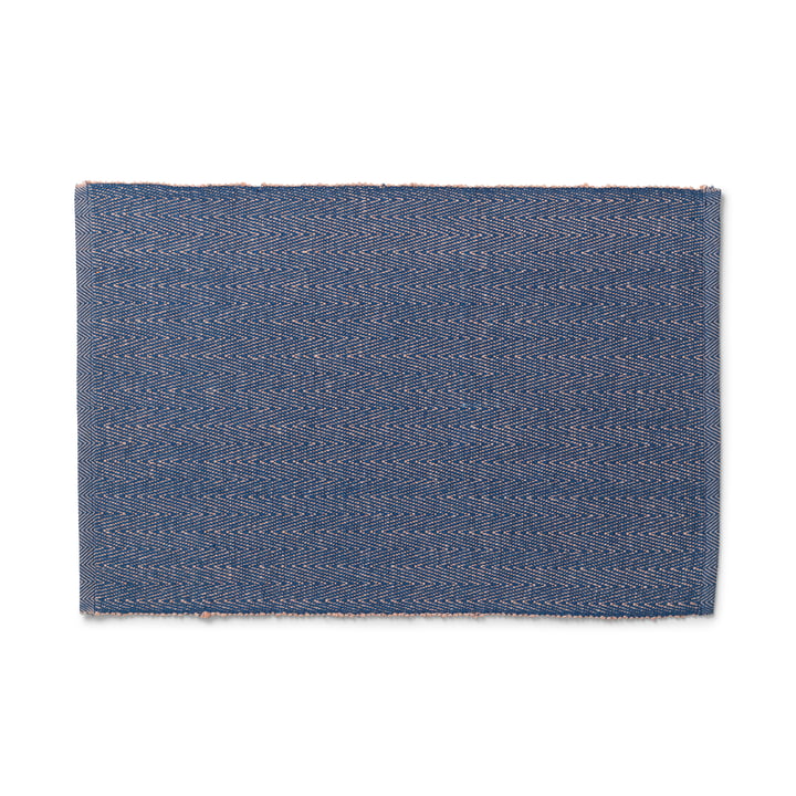 The Herringbone placemat from Lyngby Porcelæn , 43 x 30 cm, blue