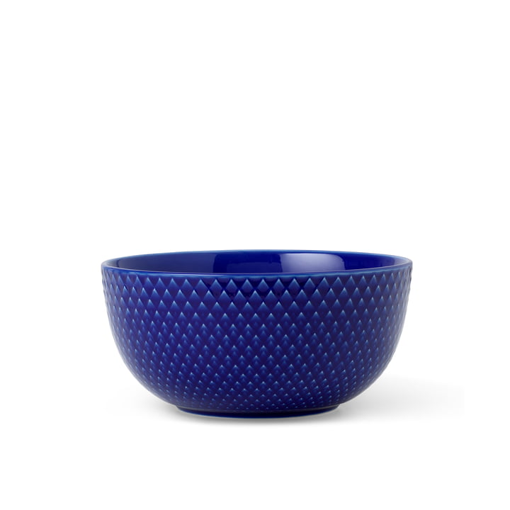 The Rhombe bowl from Lyngby Porcelæn , Ø 13 cm, dark blue