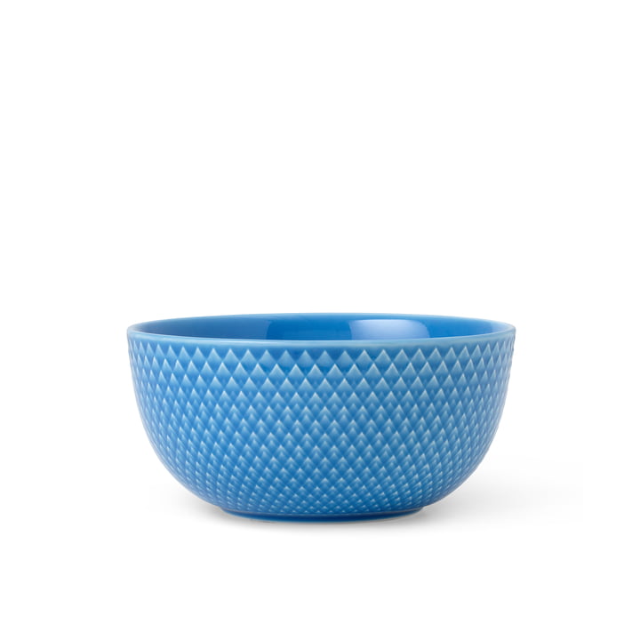 The Rhombe bowl from Lyngby Porcelæn , Ø 13 cm, blue