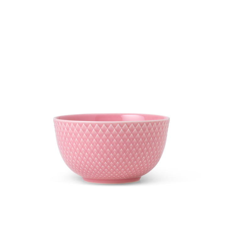 The Rhombe bowl from Lyngby Porcelæn , Ø 11 cm, pink