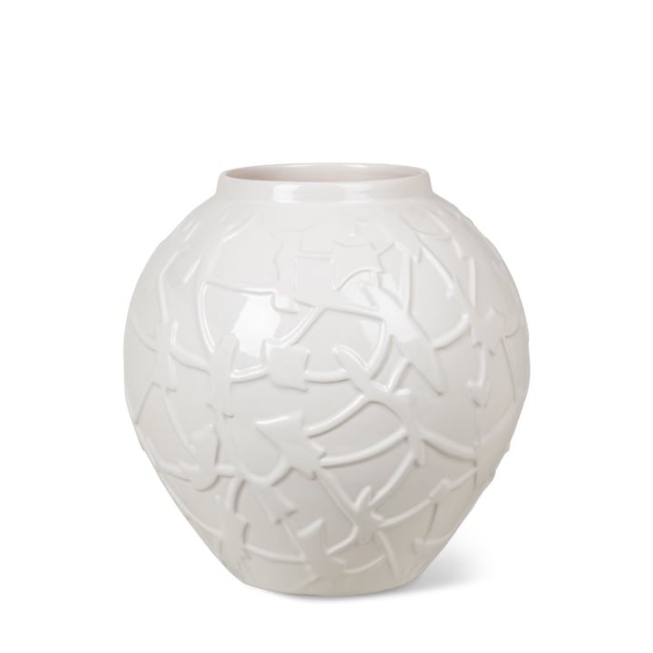 The Relief Vase from Kähler Design , H 20 cm, white