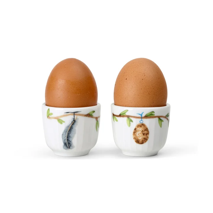 The Hammershøi egg cups from Kähler Design with eggs