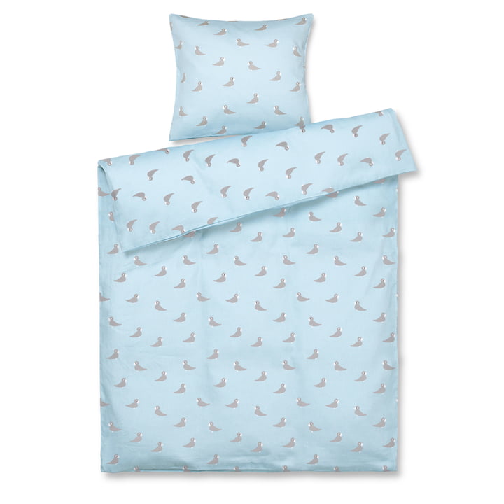 The Songbird children's bed linen from Kay Bojesen , 100 x 140 cm, blue