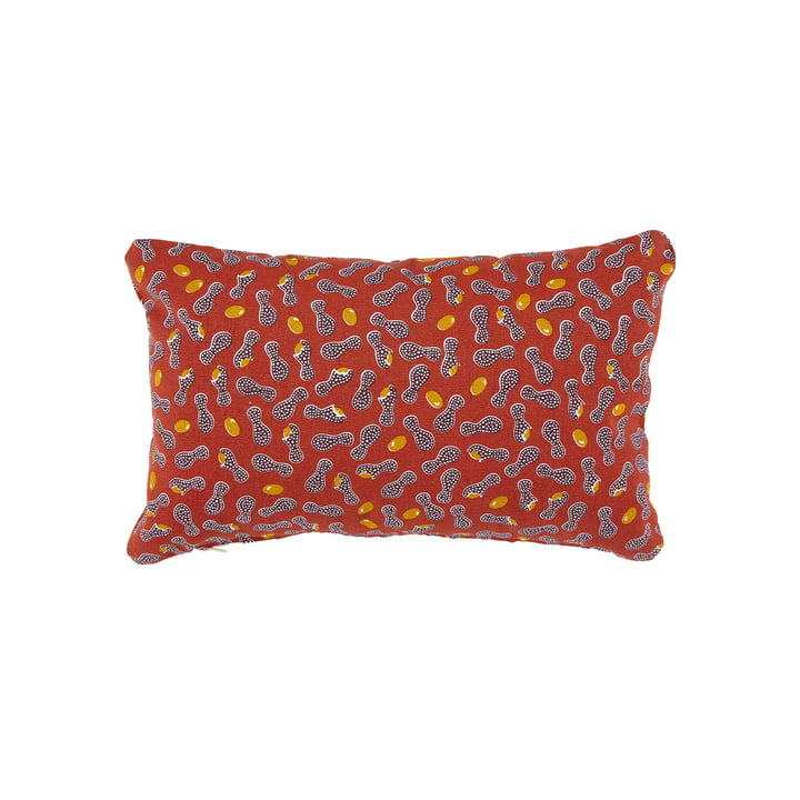 The Cacahuetes outdoor cushion by Fermob, 30 x 44 cm, ochre red