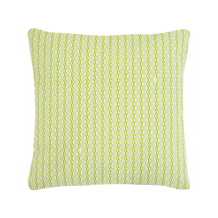 The Bananes cushion by Fermob, 70 x 70 cm, opal green