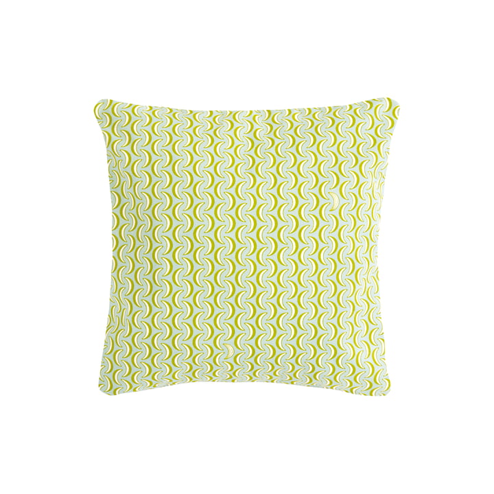The Bananes cushion by Fermob, 44 x 44 cm, opal green