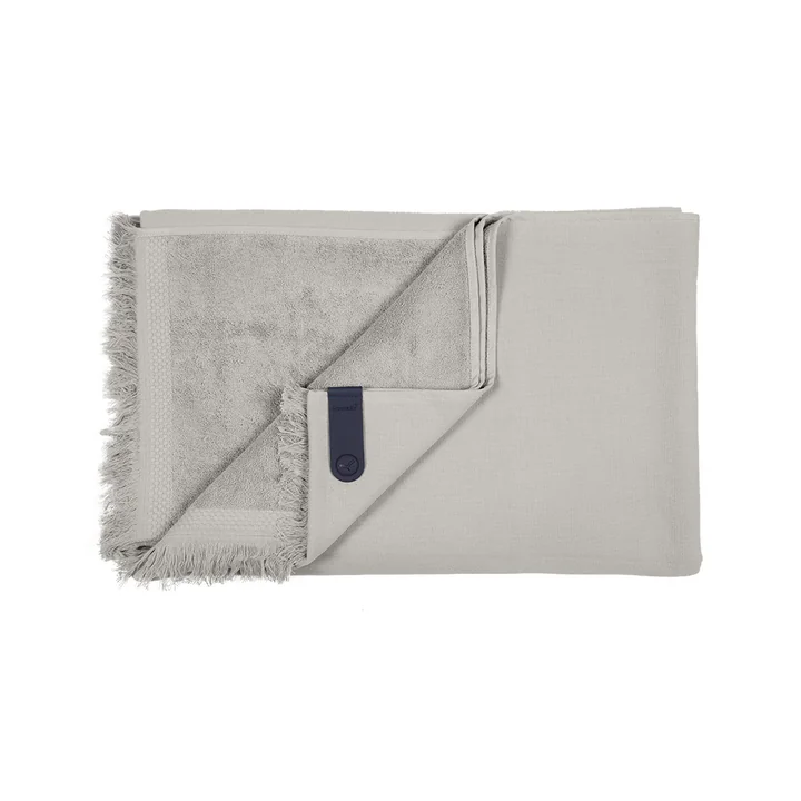 The Fouta towel by Fermob, 100 x 200 cm, pebble grey