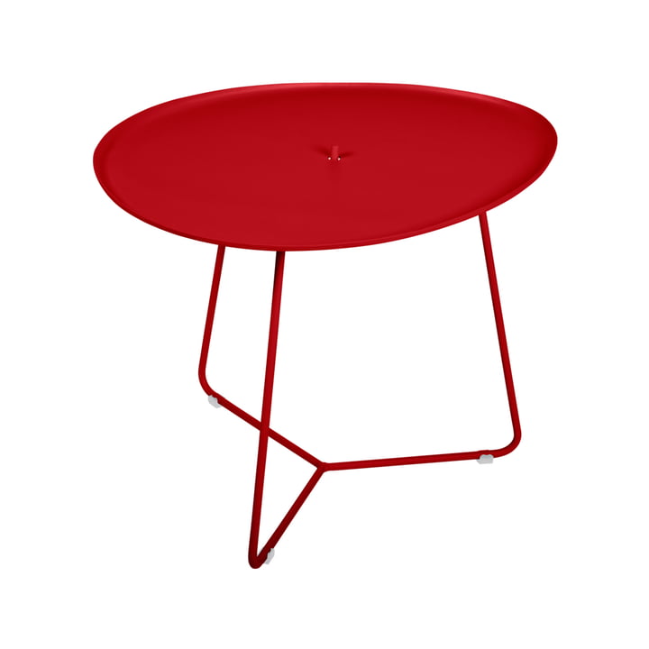 The Cocotte low table by Fermob, h 43.5 cm, poppy red