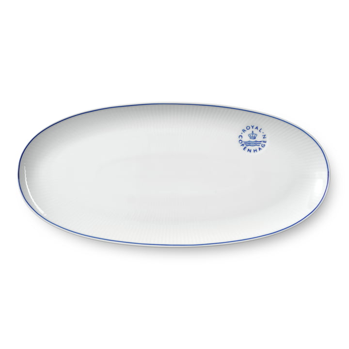 The Blueline serving plate oval from Royal Copenhagen , 37 cm