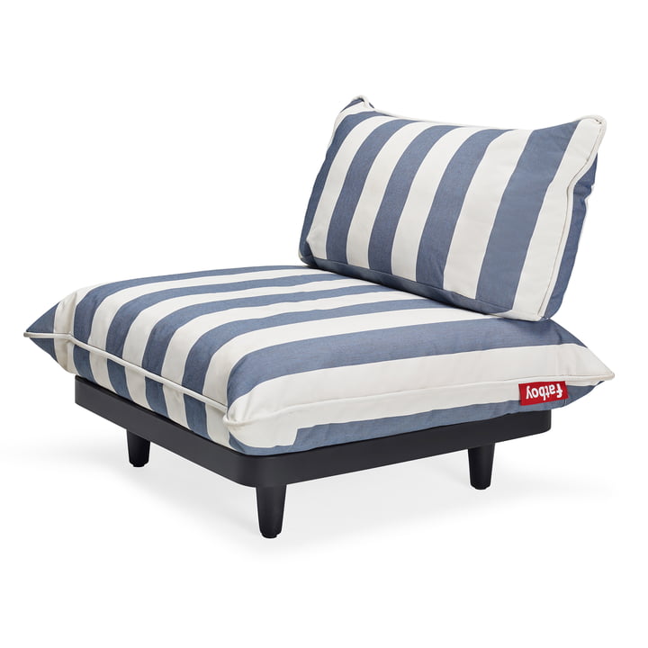 The Paletti Outdoor sofa from Fatboy , center module, stiffened, ocean blue