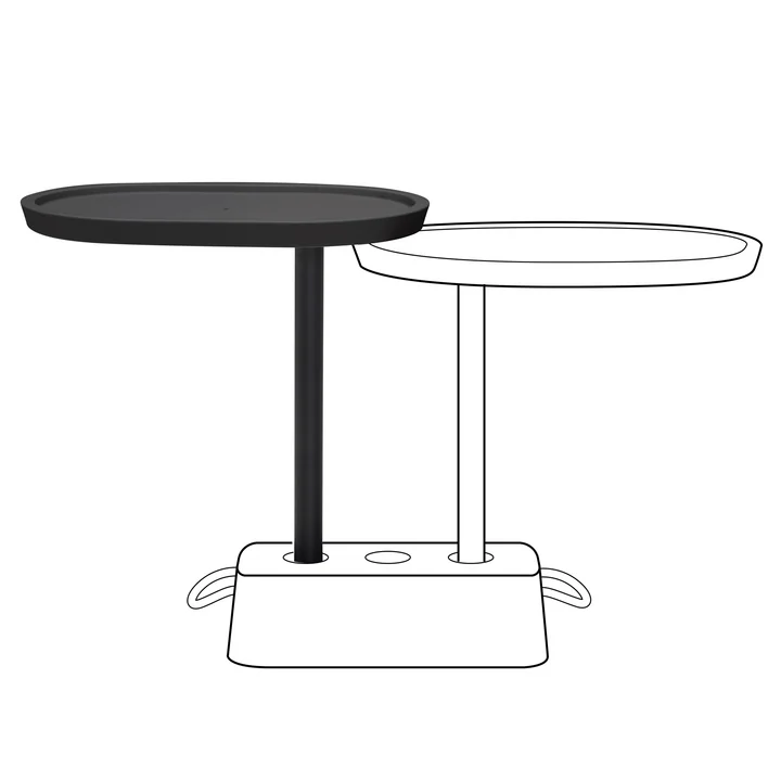 The assembly of the Bricks Buddy table top from Fatboy