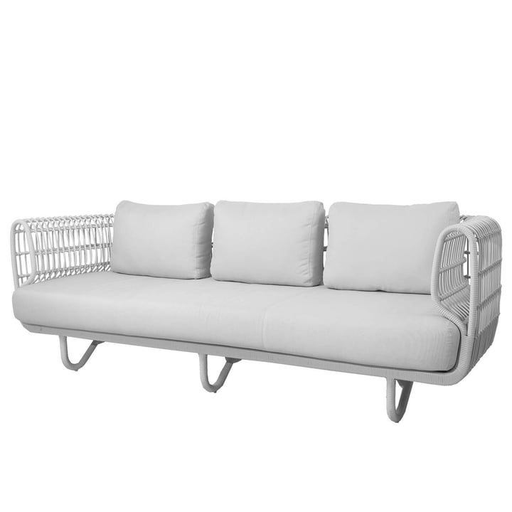 The Nest 3 seater sofa Outdoor, white / white from Cane-line
