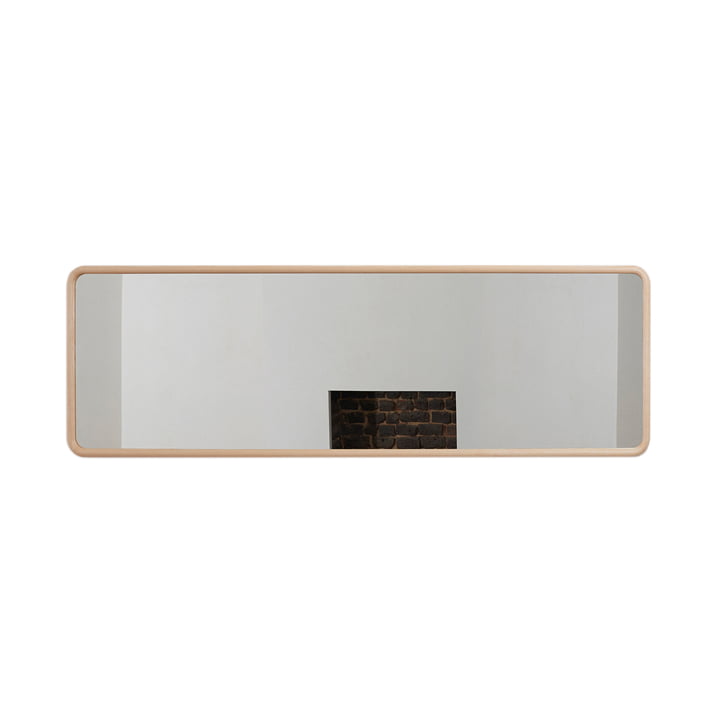 The R40 L wall mirror from OWL , 180 x 55 cm, natural ash