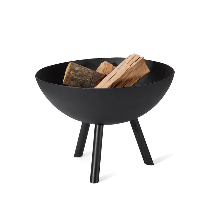 The Flames Fire bowl S by Philippi, Ø 40 x H 29 cm, black