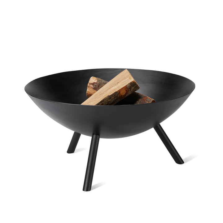 The Flames Fire bowl L by Philippi, Ø 56 x H 29 cm, black