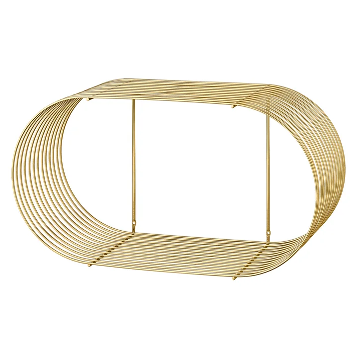 The Curva wall shelf from AYTM , 61.4 x 33 cm, gold