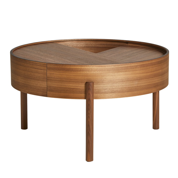 Arc Coffee table Ø 66 cm H 38 cm from Woud in walnut lacquered