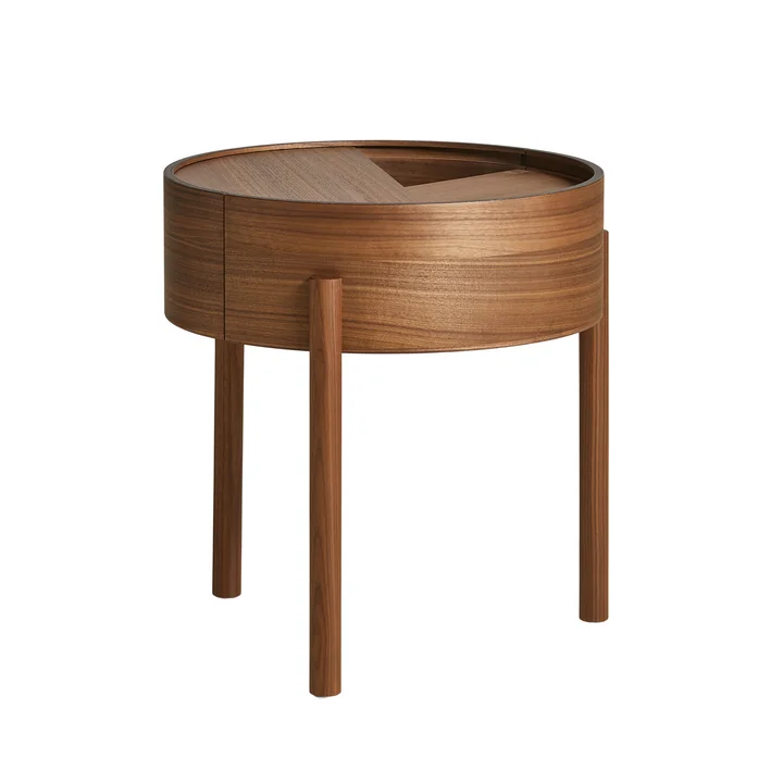 Arc Coffee table Ø 42 cm H 45 cm from Woud in walnut lacquered