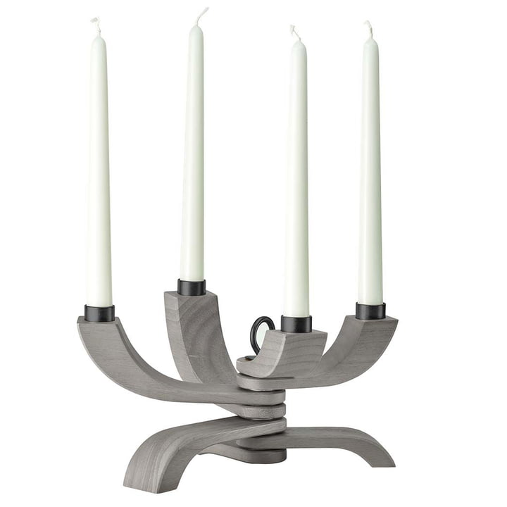 Nordic Light Candlestick, 4-arm by Design House Stockholm in gray