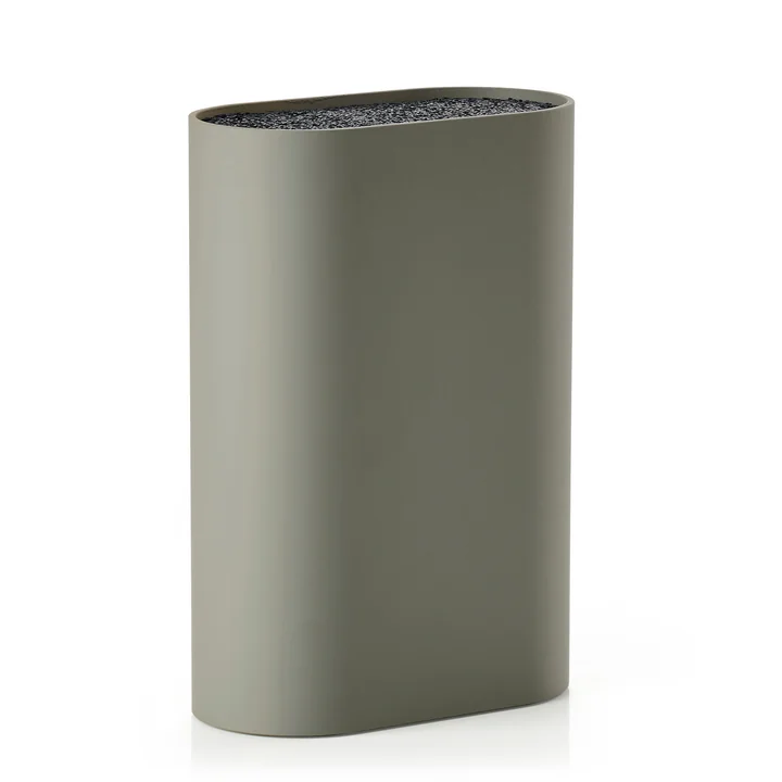 The Singles knife block from Zone Denmark , L 17 x W 9 cm, mud