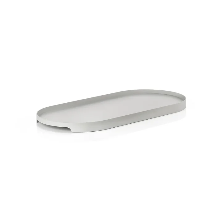 The Singles metal tray oval from Zone Denmark , 16 x 35 cm, warm grey