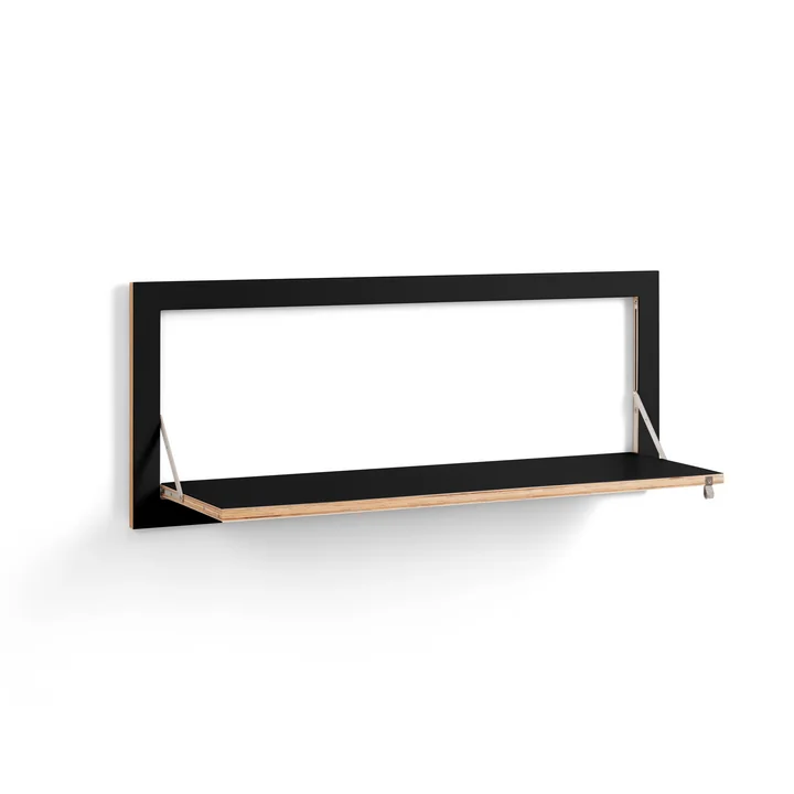 Fläpps Shelf 100 x 40 cm with one shelf from Ambivalenz in black