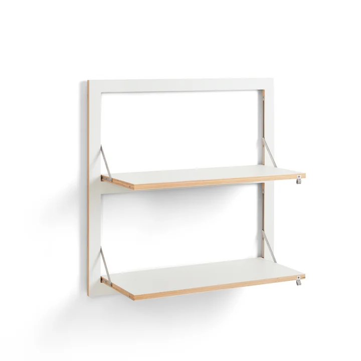 Fläpps shelf 80 x 80 cm with 2 shelves from Ambivalenz in white