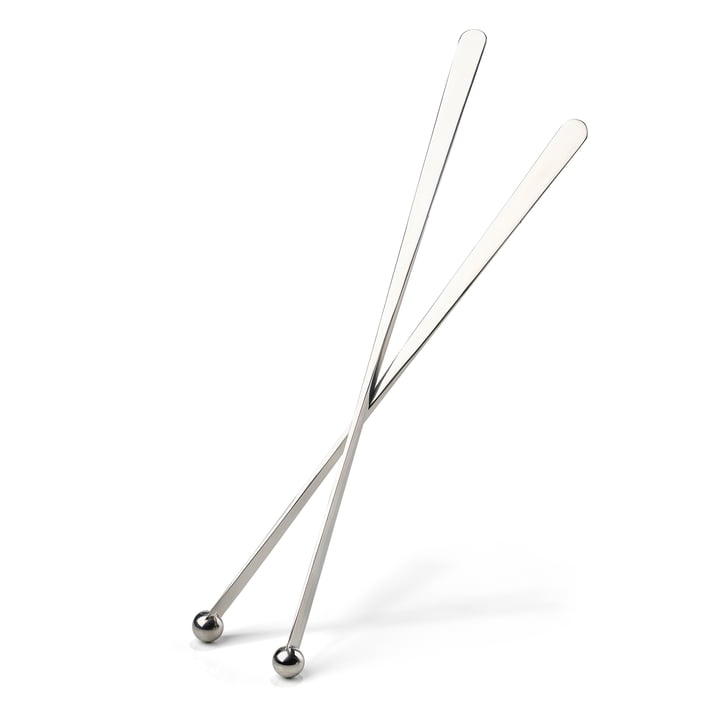 The Rocks cocktail spoons from Zone Denmark , 25 / 28 cm, silver (set of 2)