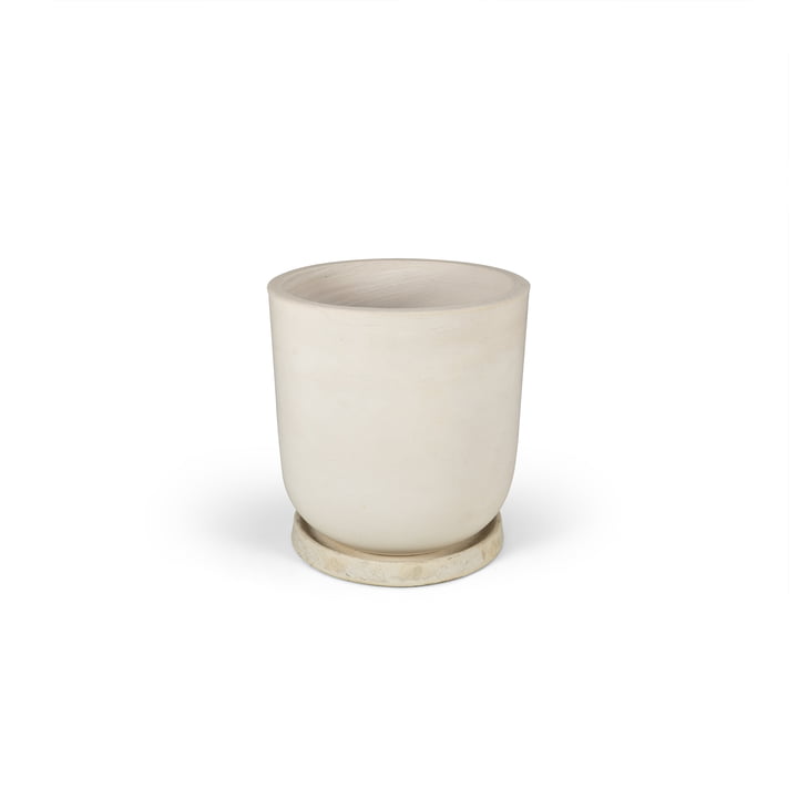 The planter with saucer from Collection , Size: S, Ø 18 cm x 20 cm / natural